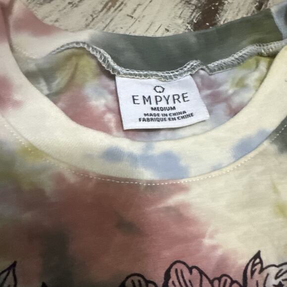 Empyre shirt womens M tiedie punk rock Emo gothic rockroll freedom skull hippie - Picture 3 of 5